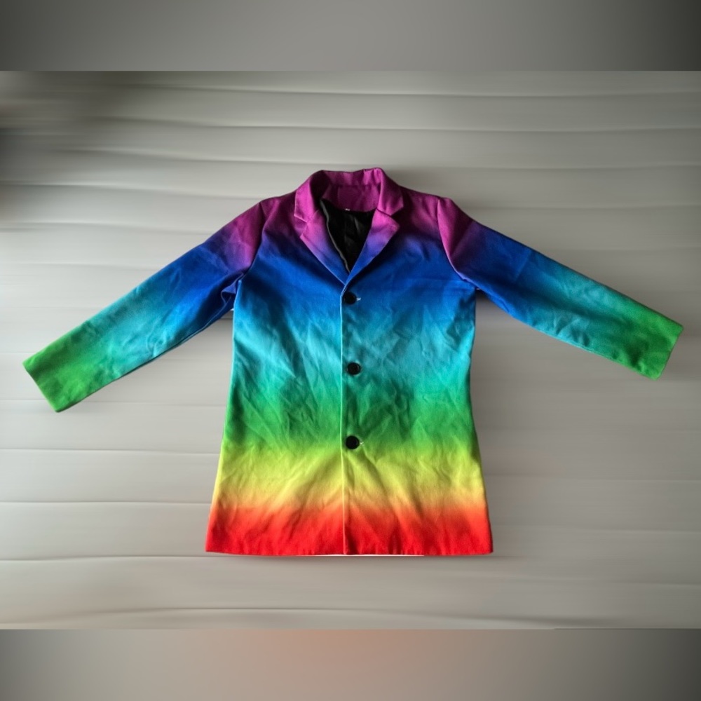 Rainbow Unisex Pea Coat